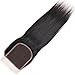 Lanyi Hair Free Part Human Hair Lace Closure Brazilian Hair Straight 130% Density Natural Black Color 20