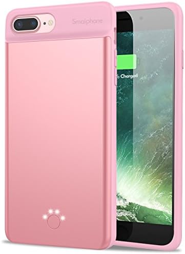 iPhone 7 Plus Battery Case,Smaiphone Ultra Thin Extended Rechargeable Battery Case for iPhone 7 Plus / iPhone 6 Plus / iPhone 6s Plus with 4000mAh Capacity (5.5"- Rose Gold - iPhone 7 Plus)