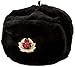 Russian Ushanka Winter hat Black-62 with Soviet Red Star Insignia