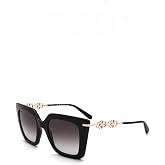 Salvatore Ferragamo Sunglasses Square Full Rim, Black Frame and Smoke Gradient Lens SF1041S001