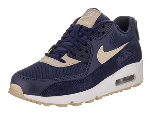 NIKE Women's Air Max 90 Binary Blue/Oatmeal Running Shoe 7 Women US
