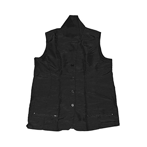 A Size Above Big & Tall Vented Mesh Back Barber Vest, Black, 3X