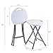TAVR Furniture Portable Folding Chair with Handle, Heavy Duty Round Fold Stool Chair with 500lbs Capacity for Adults, 18 Inch Foldable Stool for Dorm, Kitchen, Vanity, Church and Outdoor use