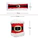 Warmstor 6-Pieces Christmas Santa Claus Belts Napkin Rings Serviette Holders Creative Decor for Restaurant Hotel Wedding Party Holiday Festival Celebration Table Decoration