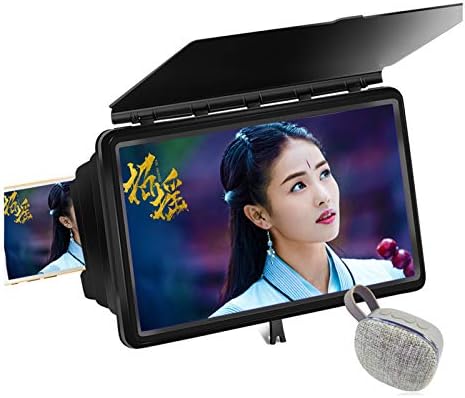 JIAX Telescopic Mobile Phone Screen Magnifier, 12 Inch 3D Smartphone Magnifying Glass, Movie Video Screen Amplifier Anti-Blue Light Design Protect Eyes (Color : Black, Size : 12in)
