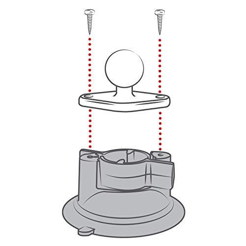 RAM Mounts Twist-Lock Suction Cup Base RAP-224-1U Compatible with RAM B Size 1