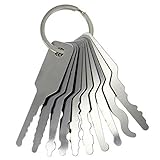 10pcs Jiggler Keys Different Shape Stainless Steel Lock Pick Set Double Sided Lock Key Tool