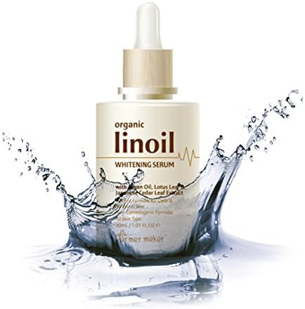 Farmermaker Linoil Organic Whitening Serum for Face, Facial Skincare 30ml, 1.01 fl. oz.