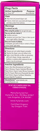 HYLAND’S DIAPER RASH CREAM FOR BABY, SOOTHE, TREAT AND PREVENT DIAPER RASH, WITH ZINC OXIDE, ORGANIC CALENDULA, ALOE VERA, AND CHAMOMILE, SAFE AND GENTLE, PEDIATRICIAN TESTED, 3 OZ.