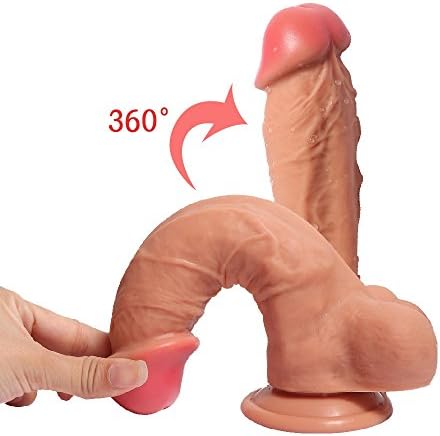 MENRYANG 20 cm Realistic Massager Wand Toy Soft and Big Flexible and Skin-friendly Ø 4.5cm,P-enis A-dult V-agina S-ex Toy,flesh