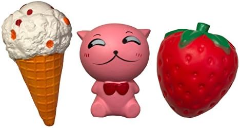 Squishies Jumbo Slow Rising Kawaii Scent Squishies Strawberry 1 Pcs, Cat Kitten Slow Rising Squishies Kawaii Scented Soft Animal Toys, Jumbo Slow Rising Sweet Strawberry Squishies Ice Cream Bundle