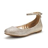 DREAM PAIRS Women's Sole-Nice Gold Glitter Ankle