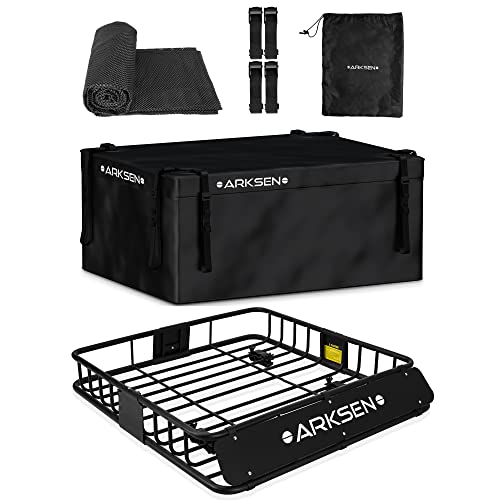 ARKSEN 43 x 39 Inch Universal 150LB Heavy Duty Roof Rack Cargo
