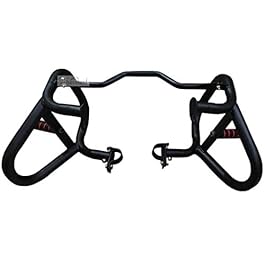 Dhe Best Bike Bullet Front Stylist Leg Crush Guard Leg Guard Black Compatible for Jawa 42