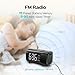 Mpow Projection Alarm Clock with Temperature Monitor, FM Radio, USB Charger, Auto-Off Projection, 2-Color Digit Display with 4 Dimmer, Weekend Mode, ℃/℉ Switch, DST, Sleep Timer, Snooze, Easy Setting