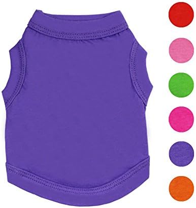 Alroman Dogs Shirts Purple Vest Clothing for Dogs Cats S Dog Vacation Shirt Male Female Dog Clothing Puppy Summer Clothes Girls Boys Cotton Summer Shirt Small Dog Cat Pet Clothes Vest T-Shirt Apparel