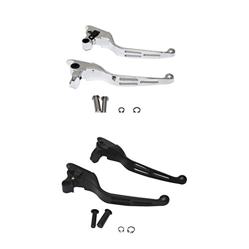 MagiDeal 1 Pair Replacement Brake Clutch Levers For Harley Electra Glide Road King 2008-2013 - Silver