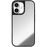 CASETiFY Mirror iPhone 16 Case [Reflective / 4.9ft Drop Protection/Compatible with Magsafe] - Silver On Black