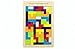 AlleTechPlus Wooden Tetris Puzzle 40 Pcs Brain Teasers Toy for Kids, Wood Tangram Jigsaw Brain Games Educational Toys Gift with New Package
