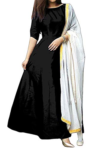 plain black long frock