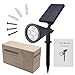 Solar Lights LITWAY Spotlight Waterproof Landscape Auto ON/OFF Outdoor Light for Garden Yard 2Pack