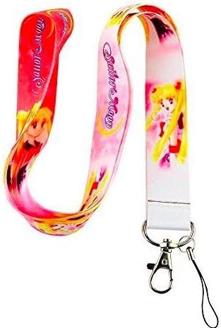 PSdeals Sailor Moon Pink Lanyard Key Chain Badge ID Holder