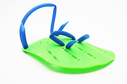 LDEXIN 1Pair Contoured Swim Training Hand Paddle Flat Paddle Hand Fin Swimming Training Aid Large Flat Paddles or Women Men Kids Adult Beginner Swimmer Green (Green S) - Thumbnail 3