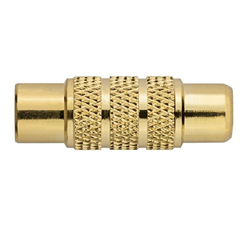 HTTX Premium Female to Female RCA Connector A/V Joiner Video and Audio Coupler Metal Adapter Component Gold Plated (4-Pack)