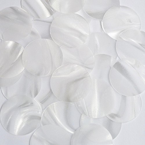 Sequin 30mm Round Raw Silk Crystal Illusion. Loose Paillettes. Made in USA. Large for display, accents, applique, arts, crafts, and embellishment.