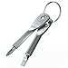 4 in 1 Keychain Screwdriver Tool,Christmas Gifts Stocking Stuffers for Men,White Elephant Gift,Cool Gadgets for Dad Husband Boyfriends - Silver