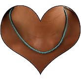 Sheplus Gifts for Sister - 925 Sterling Silver Genuine Turquoise Beaded Necklace Dainty Minimalist Authentic Blue Western Choker Jewelry
