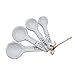 Creative Co-Op Antique White Terracotta Measuring Spoons (Set of 4 Sizes)