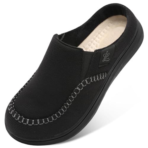 LeIsfIt Men's Wide Toe Box Slippers