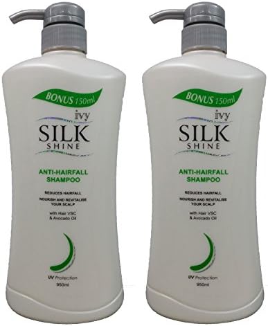 AWARD-WINNING 2 BOTTLES Ivy Silkshine ANTI-HAIRFALL &amp; SCALP CARE Daily Hair Shampoo (950ml / 32 fl oz) by Leivy – Reduce Hairfall, Promote Healthy Scalp, Repair Damage, Moisturizing –GET IN 1 WEEK