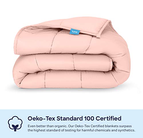 image for LUNA Weighted Blanket (15 lbs - 48x72 - Full Size) - Oeko-Tex Cooling 