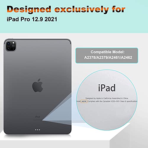 iPad Pro 12.9 Inch Case 2021 5th Generation [with Tempered Glass Screen