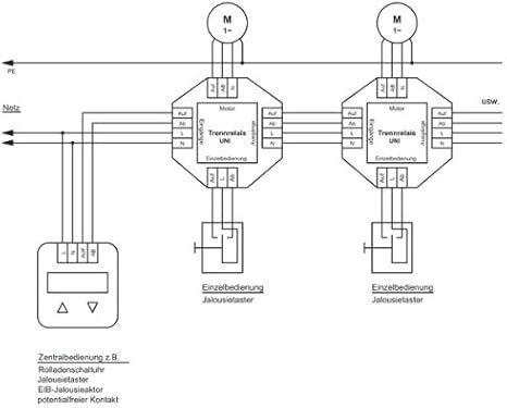 Trennrelais R1 Uni 2 Motore Fur Rolladenmotor Jalousiemotor Einzelsteuerung Zentralsteuerung Gruppensteuerung Amazon De Baumarkt