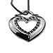 Silver Open Heart Pendant I Love You Necklace Anniversary Valentine Jewelry for Woman Girl Girlfriend