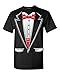 shop4ever Tuxedo Costume T-Shirt Funny Shirts X-Large Black 11224
