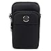 liangdongshop 5.8'' Water Resistant Oxford Waist Pack Phone Bag Crossbody Pouch(Black)