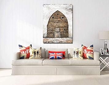 Home Kitchen Multi C 40wx28l Yihui Arts Farmhouse Rustic Wall Decor Canvas Wall Art Painting Pictures For Bathroom Wall Decor
