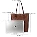 YALUXE Women's Vintage Style Leather Work Tote Shoulder Bag (UPGRADED 2.0) Deep Brown