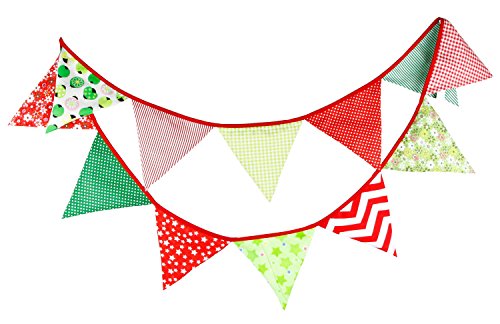 Elezay 12pcs Fabric Banner Colored Pennant Flags Nursery Baby