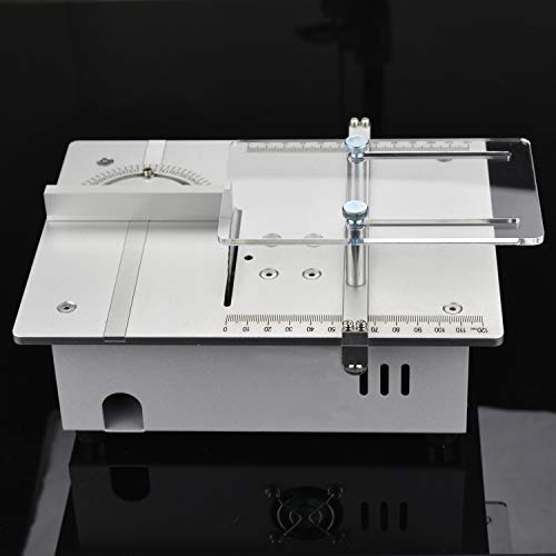 NovelLife Mini Hobby Table Saw with Miter Gauge,3 Inch HSS Alloy Steel Circular Saw Blade,96W Power Supply for DIY Handmade Wooden Model Crafts, Printed Circuit Board Cutting - Thumbnail 3