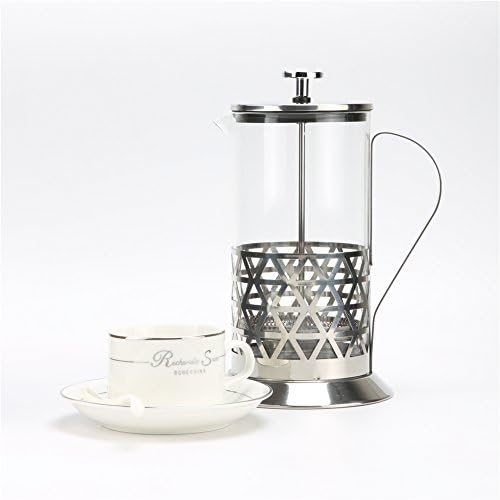 Top Finel French Press Coffee Espresso Maker Tea Pot Stainless Steel Heat Resistant Glass Gift Mug Camping Mini 36oz/1000ml