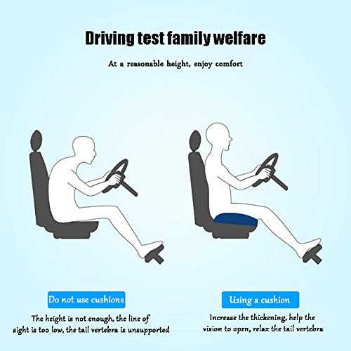 JiaQi Booster Cushion,Orthopedic Seat Cushions for Car,Extra-Thick Groove Portable Tailbone Pain Back Pain Cushion-F 40x40x12cm(16x16x5inch)