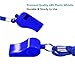 Golvery Coaches Referee Whistle with Lanyard, Blue Plastic Whistles for School Sports, Soccer, Football, Basketball and Lifeguard, Survival Emergency Dog Training (Blue-2pcs)