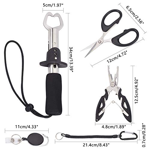 SUPERFINDINGS 5Stk Angelzange Angelgreifer Aluminium Angelzange Fischlippengreifer Grabber Lippengreifer Angelset Für… – Bild 3