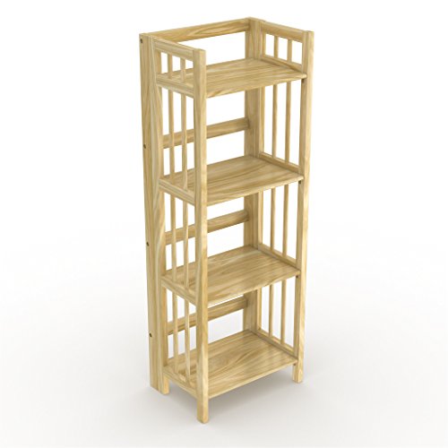 StonyEdge Folding Bookcase, Easy Assembly Bookshelf for Home Office