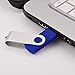 KOOTION 10 X 1GB USB Flash Drive 1gb Flash Drive Swivel Thumb Drive Memory Stick Keychain Design Blue